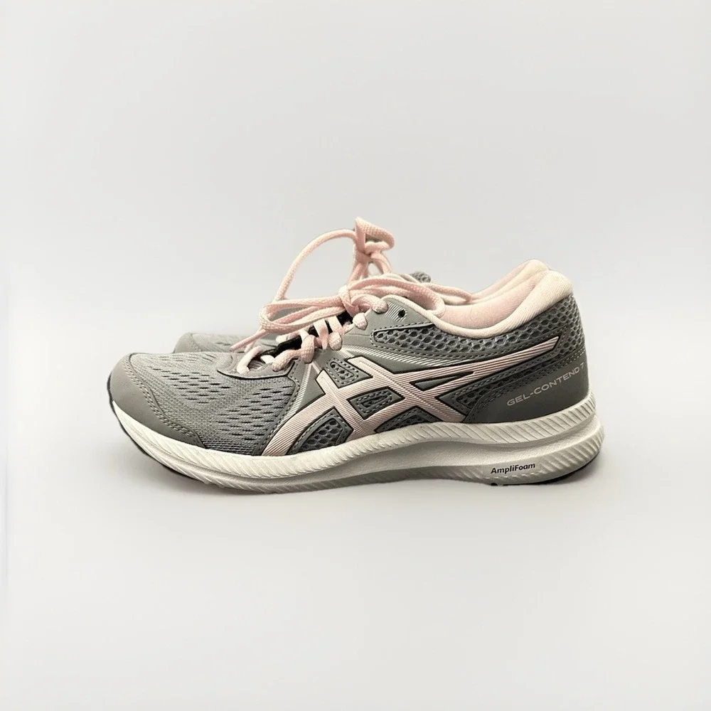 ASICS Gel Contend 7 Womens Size 6  Gray Pink Amplifoam Sneakers